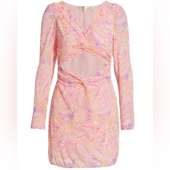 NWT LoveShackFancy Nanita Cut Out dress in Pink Marble - Picture 8 of 10